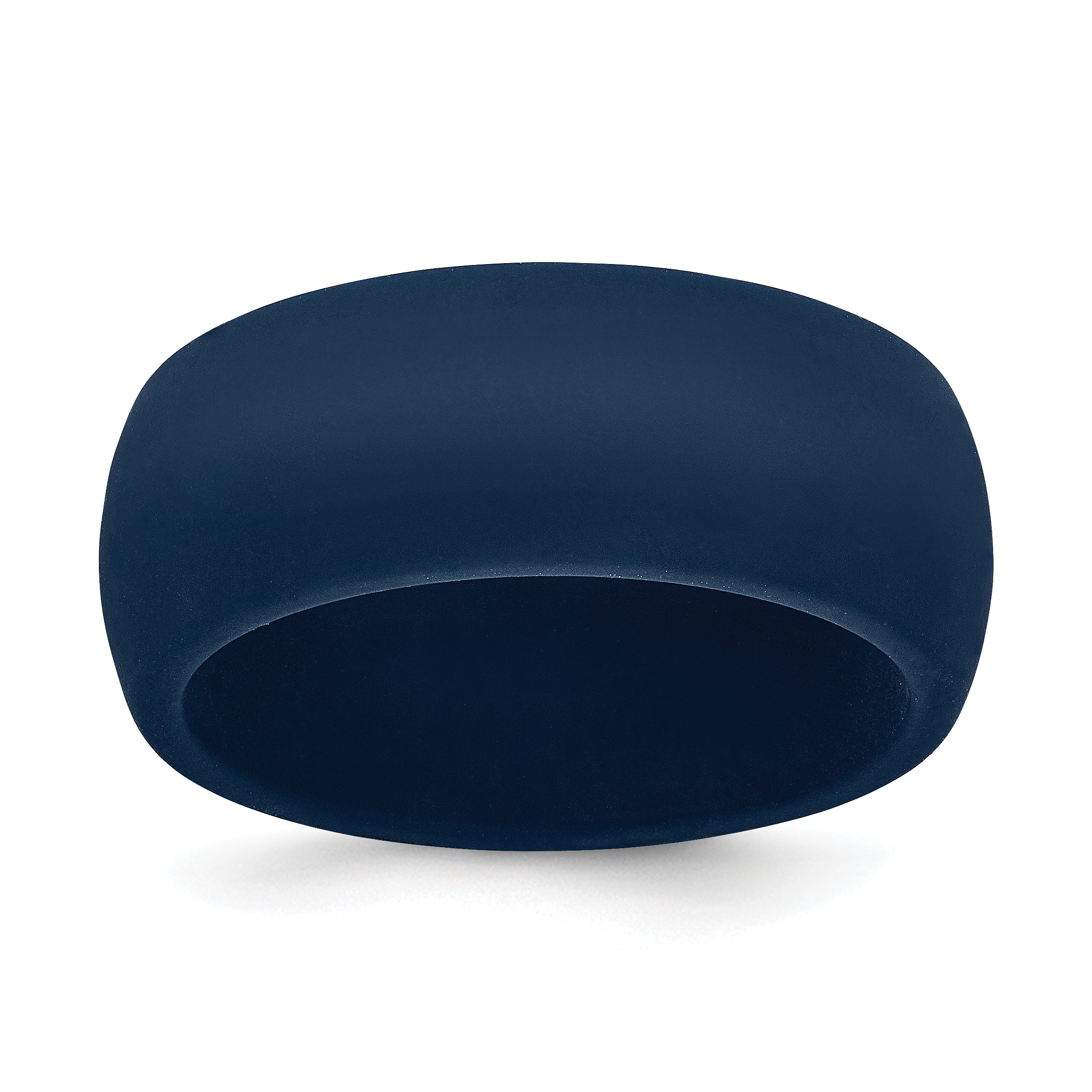 Silicone Navy Blue 8.7mm Domed Band Size 9