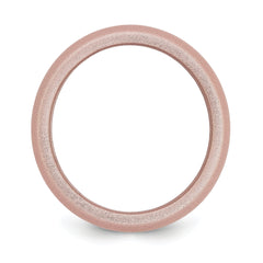 Silicone Pink Metallic 8.7mm Domed Band Size 9