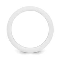 Silicone White 8.7mm Domed Band Size 9