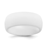 Silicone White 8.7mm Domed Band Size 9