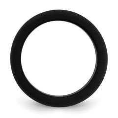 Silicone Black with Grey Line Center 7.5mm Flat Band Size 9