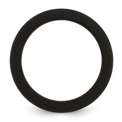 Silicone Black with Red Line Center 7.5mm Flat Band Size 9