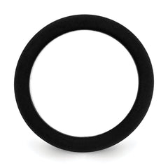 Silicone Black with White Line Center 7.5mm Flat Band Size 9