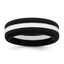 Silicone Black with White Line Center 7.5mm Flat Band Size 9
