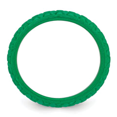 Silicone Green Mermaid Pattern 5.7mm Domed Band Size 9