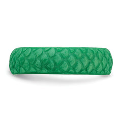 Silicone Green Mermaid Pattern 5.7mm Domed Band Size 9