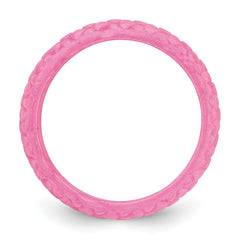 Silicone Pink Mermaid Pattern 5.7mm Domed Band Size 9