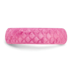 Silicone Pink Mermaid Pattern 5.7mm Domed Band Size 9