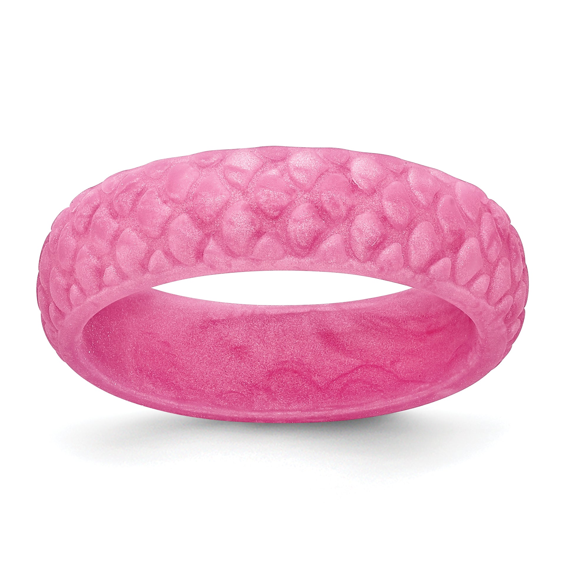 Silicone Pink Mermaid Pattern 5.7mm Domed Band Size 9