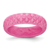 Silicone Pink Mermaid Pattern 5.7mm Domed Band Size 9