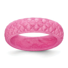 Silicone Pink Mermaid Pattern 5.7mm Domed Band Size 9