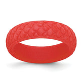 Silicone Red Mermaid Pattern 5.7mm Domed Band Size 9