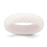 Silicone White Mermaid Pattern 5.7mm Domed Band Size 9