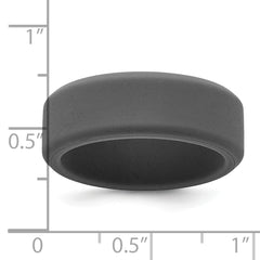 Silicone Dark Gray 8mm Band