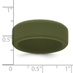 Silicone Olive Green 8mm Band