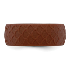 Silicone Metallic Bronze 8.70mm Fish Scale Pattern Band