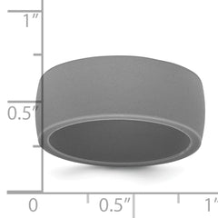 Silicone Dark Gray 8.70mm Flat Edge Band