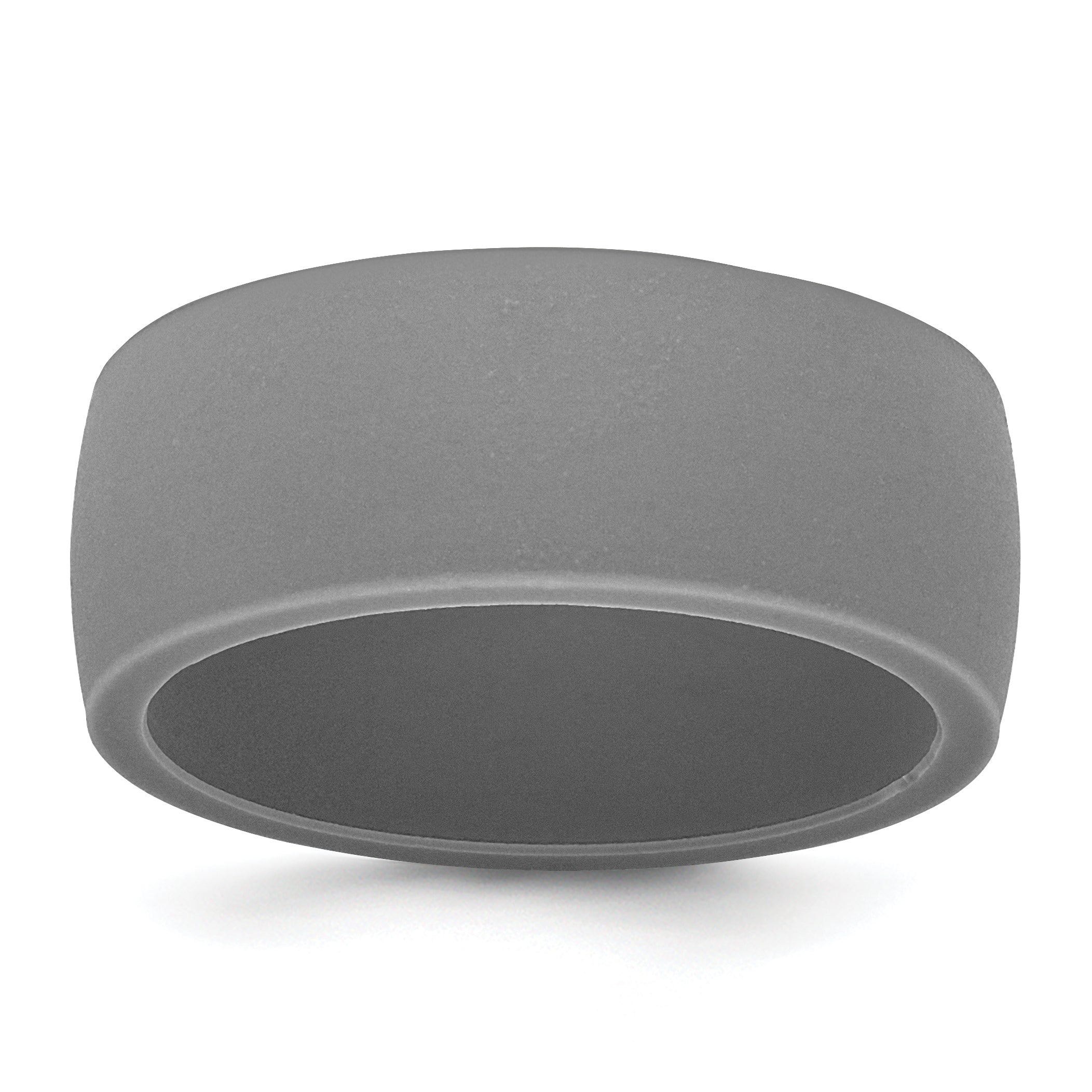 Silicone Dark Gray 8.70mm Flat Edge Band