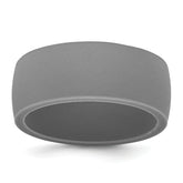 Silicone Dark Gray 8.70mm Flat Edge Band