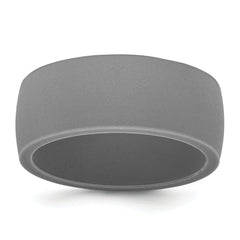Silicone Dark Gray 8.70mm Flat Edge Band