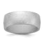 Flat Edge Wedding Band in Metallic Silver-Tone Silicone, 8.7mm, Size 7–14 - Sophia Jewelers