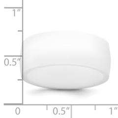 Silicone White 8.70mm Flat Edge Band