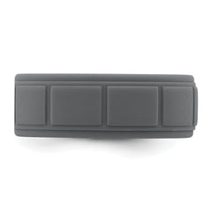 Silicone Dark Gray 8mm Grid Pattern Band