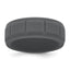 Grid Pattern Wedding Band in Dark Gray Silicone, 8mm, Size 8–13 - Sophia Jewelers