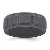 Silicone Dark Gray 8mm Grid Pattern Band