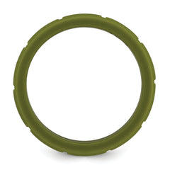 Silicone Olive Green 8mm Grid Pattern Band