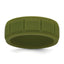 Grid Pattern Wedding Band in Olive Green Silicone, 8mm, Size 8–13 - Sophia Jewelers