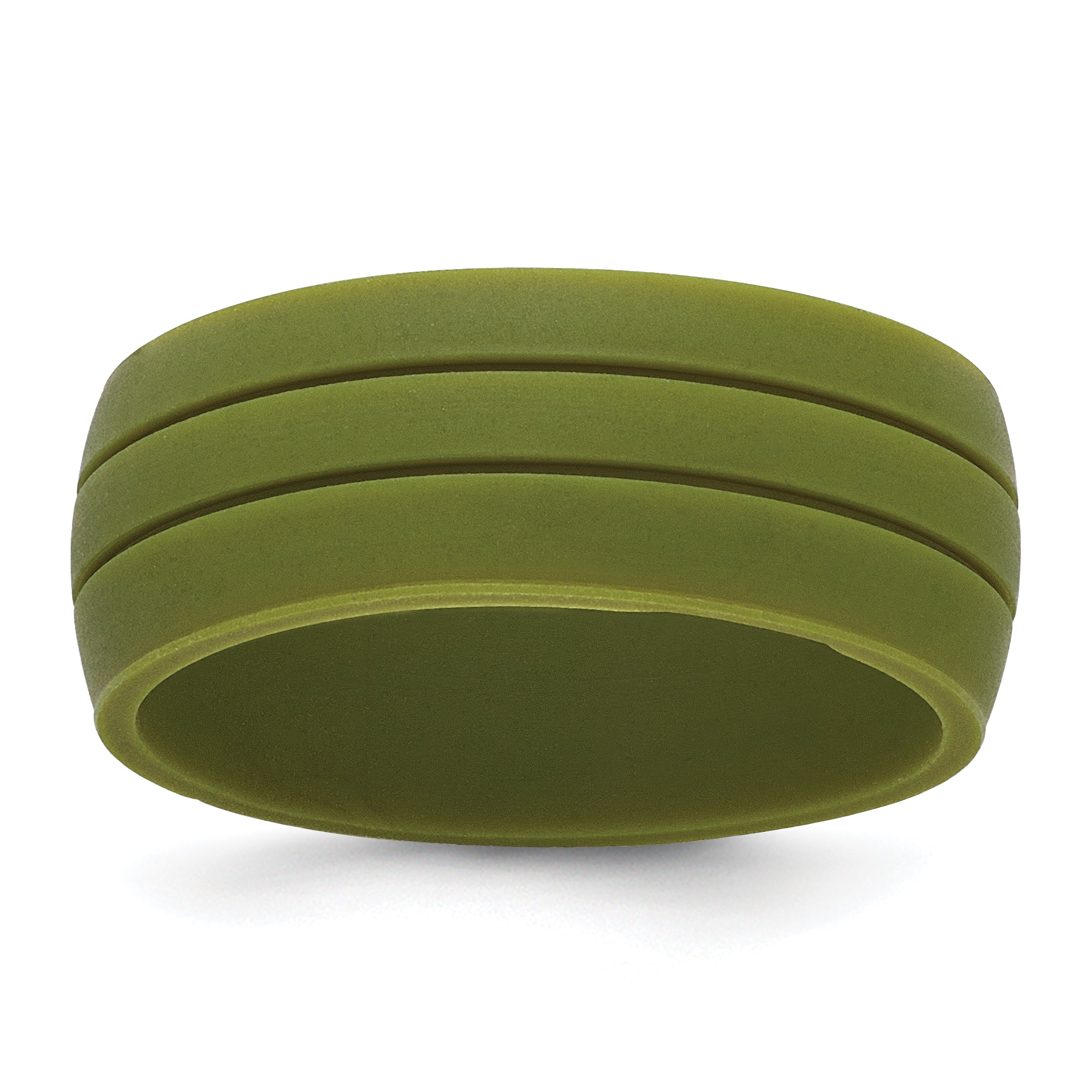 Silicone Olive Green 8.50mm Grooved Band