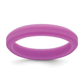 Silicone Purple 4mm Ridged Edge Band