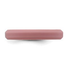 Silicone Rose Pink 4mm Ridged Edge Band