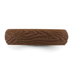 Silicone Brown 5.70mm Wood Grain Pattern Band