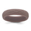 Silicone Light Brown 5.70mm Wood Grain Pattern Band