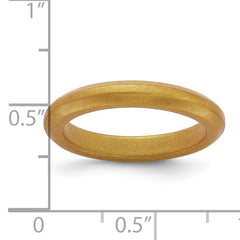 Silicone Metallic Gold 3mm Band