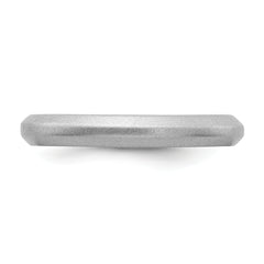 Silicone Metallic Silver 3mm Band