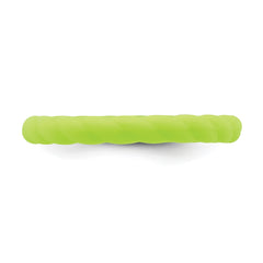 Silicone Bright Green 3mm Braided Band