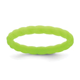 Silicone Bright Green 3mm Braided Band