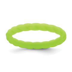 Silicone Bright Green 3mm Braided Band