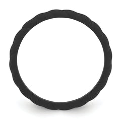 Silicone Black 3mm Braided Band