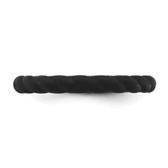 Silicone Black 3mm Braided Band