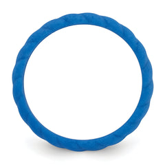 Silicone Blue 3mm Braided Band