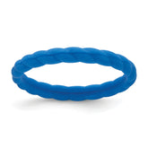 Silicone Blue 3mm Braided Band