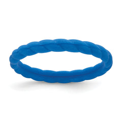 Silicone Blue 3mm Braided Band