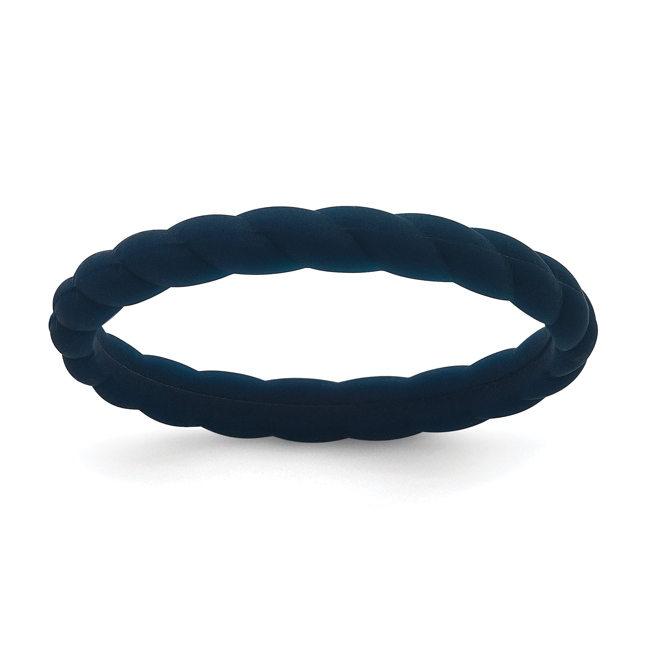 Silicone Midnight Blue 3mm Braided Band