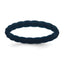 Braided Wedding Band in Midnight Blue Silicone, 3mm, Size 5–10 - Sophia Jewelers