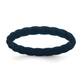 Silicone Midnight Blue 3mm Braided Band