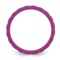 Silicone Dark Purple 3mm Braided Band